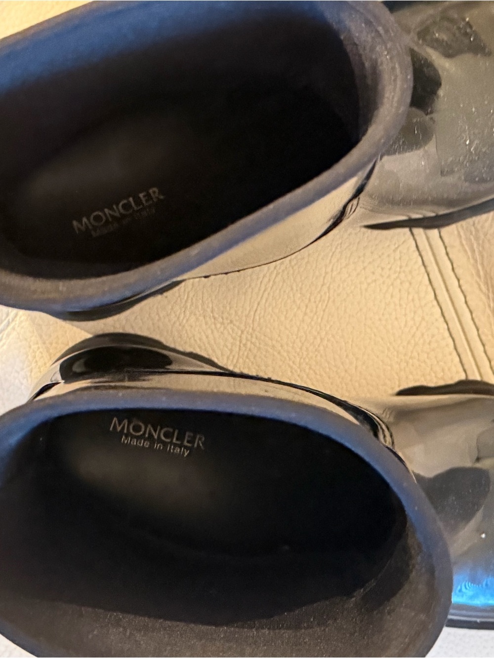 Moncler Glossy Black Chunky Rain Boots - Picture 9 of 9